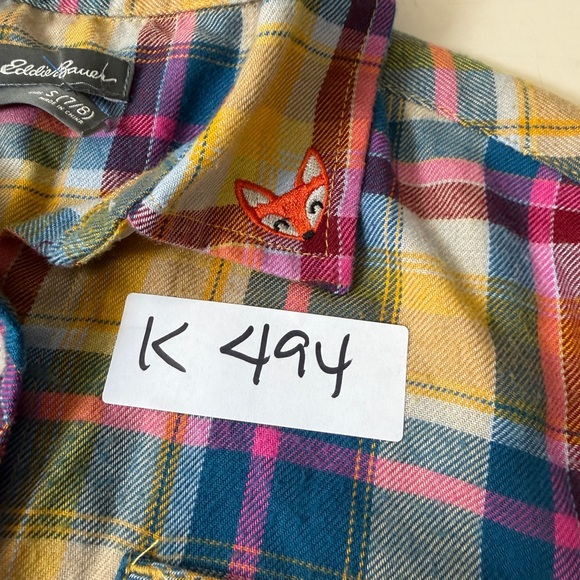 Eddie Bauer Colorful Plaid Kids Button-Up Shirt - Picture 4 of 4